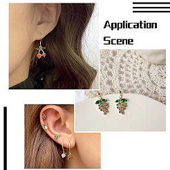 16Pcs 8 Style Brass Micro Pave Gold Cubic Zirconia Charms&nbsp;ZIRC-FW0001-01