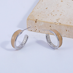 C-shaped Brass Stud Earrings&nbsp;JJ2683