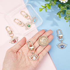 5Pcs 5 Colors Evil Eye Alloy Enamel Pendant Decorations&nbsp;KEYC-AR0001-18