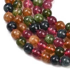 Natural Green Jade Imitation Tourmaline Beads Strands&nbsp;G-B046-08D-4mm