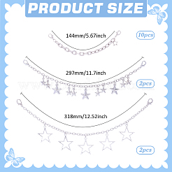 14Pcs 3 Styles Alloy Boot Strap Chains&nbsp;AJEW-ME0003-14