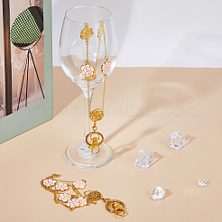 Flower Alloy Enamel ID Card Neck Strap Card Holder&nbsp;HJEW-FH00047