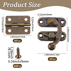 4Pcs Zinc Alloy Wooden Box Lock Catch Clasps&nbsp;DIY-CL0001-35
