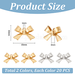 40Pcs 2 Colors Ion Plating(IP) 304 Stainless Steel Pendants&nbsp;STAS-UN0060-44