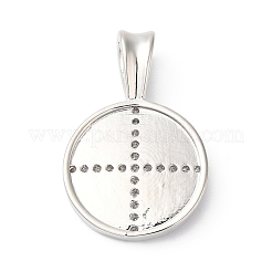 Rack Plating Brass Micro Pave Cubic Zirconia Pendants&nbsp;KK-R143-04P