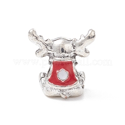Christmas Theme Alloy Enamel European Beads&nbsp;MPDL-Q213-15AS
