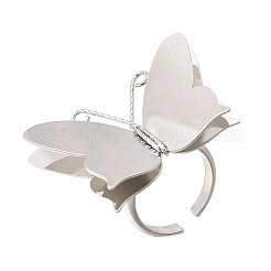 Brass Cuff Open Rings for Women&nbsp;RJEW-F215-02P