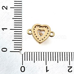 Brass Clear Cubic Zirconia Connector Charms&nbsp;KK-U065-08G