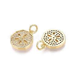 Brass Micro Pave Cubic Zirconia Charms&nbsp;KK-N287-38G