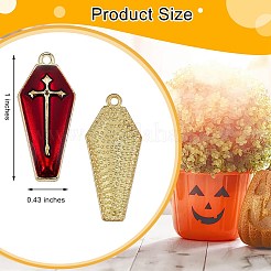 30Pcs 3 Colors Halloween Theme Alloy Enamel Pendants&nbsp;ENAM-SZ0002-71