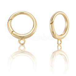 6Pcs Brass Spring Gate Rings&nbsp;KK-BBC0020-04