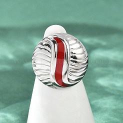 Flat Round 304 Stainless Steel Enamel Finger Rings for Women&nbsp;RJEW-G355-07P-02