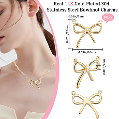 10pcs Ion Plating(IP) 304 Stainless Steel Pendants&nbsp;STAS-BBC0005-41