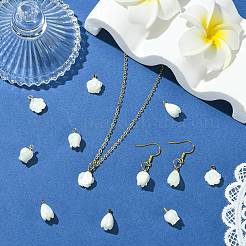 12Pcs 3 Styles Natural Shell Carved Flower Charms&nbsp;KK-CJ0003-83