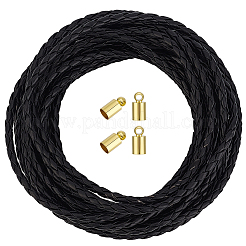 5M Round Braided PU Leather Cords&nbsp;WL-CL0001-33A
