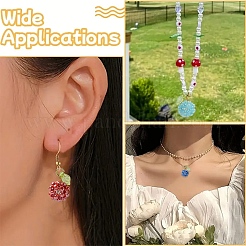 10Pcs 10 Colors Glass Seed Beaded Fruit Charms&nbsp;PALLOY-YW00080