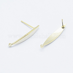 Long-Lasting Plated Brass Stud Earring Findings&nbsp;LS-KK-K204-165G-NF