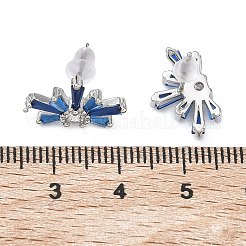 Fireworks Brass Micro Pave Cubic Zirconia Stud Earrings for Women&nbsp;EJEW-F404-02P