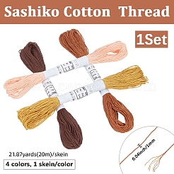 4 Skeins 4 Colors 6-Ply Cotton Embroidery Floss&nbsp;EMBR-WH20001-003A