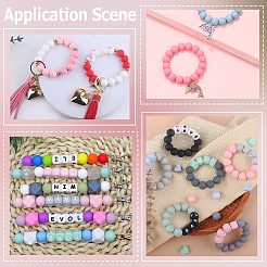 150Pcs 6 Styles Round & Heart Silicone Beads&nbsp;SIL-PA0001-37