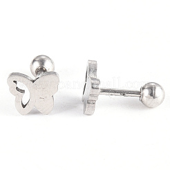 Tarnish Resistant 201 Stainless Steel Barbell Cartilage Earrings&nbsp;EJEW-R147-11