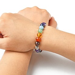Chakra Gemstone Beaded Stretch Bracelets&nbsp;BJEW-JB02301