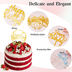 12Pcs 6 Styles Acrylic Cake Toppers&nbsp;AJEW-SP0001-81A