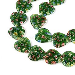 Handmade Millefiori Glass Beads Strands&nbsp;LAMP-T021-29E