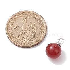 Natural Mixed Gemstone Round Charms&nbsp;PALLOY-JF02619