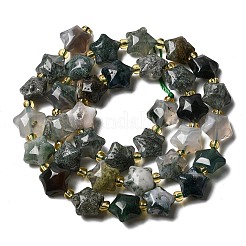Natural Moss Agate Beads Strands&nbsp;G-Z080-A27-10mm