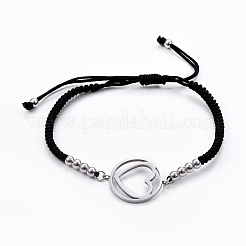 Adjustable Nylon Cord Braided Bead Bracelets&nbsp;BJEW-L640-05P