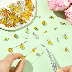 120Pcs 8 Style Glass Pendants&nbsp;PALLOY-SW00078