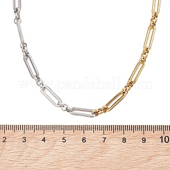 5MM Two Tone 304 Stainless Steel Figaro Chain Necklaces for Women&nbsp;NJEW-JN05966