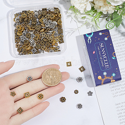 240Pcs 12 Styles Tibetan Style Alloy Spacer Beads&nbsp;TIBE-SC0002-59A