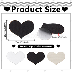 90Pcs 3 Colors Polyester Clothing Patches&nbsp;PATC-NB0001-65