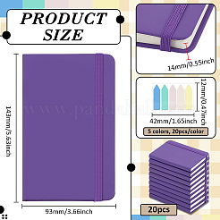 20Pcs PU Leather Notebook&nbsp;AJEW-WA0001-36D