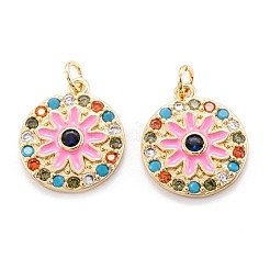 Real 18K Gold Plated Brass Micro Pave Cubic Zirconia Pendants&nbsp;ZIRC-M114-51G