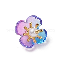 Flower Glass Charms&nbsp;PALLOY-JF03677