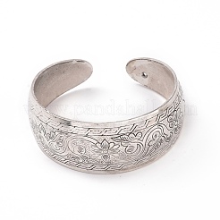 Bohemia Tibetan Style Alloy Thick Open Cuff Bangle for Women&nbsp;LS-BJEW-E002-01AS-01