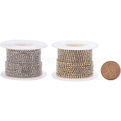 Brass Rhinestone Strass Chains&nbsp;CHC-BC0001-01M