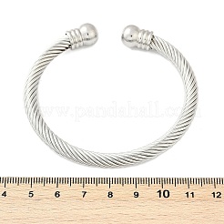 304 Stainless Steel Torque Bangles&nbsp;BJEW-G584-05