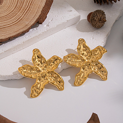 304 Stainless Steel Starfish Stud Earrings&nbsp;FR8971