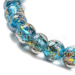 Handmade Dichroic Foil Glass Beads Strands&nbsp;DICH-U001-02G