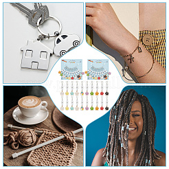 Round & Flower Pendant Stitch Markers&nbsp;HJEW-AB00420