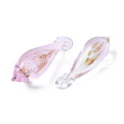 Handmade Gold Sand Lampwork Pendants&nbsp;LAMP-S194-023-M