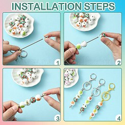 4Pcs 2 Colors Alloy Bar Beadable Keychain for Jewelry Making DIY Crafts&nbsp;KEYC-CJ0001-08