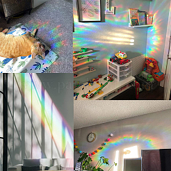 Rainbow PVC Laser Adhesive Stickers&nbsp;DIY-WH0273-51