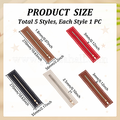 5Pcs 5 Colors Alloy Zipper&nbsp;FIND-UN0010-16
