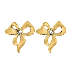 Ion Plating(IP) 304 Stainless Steel with Rhinestone Stud Earrings&nbsp;EJEW-G400-07G