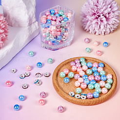 Glass Pearl & Glass Rhinestone Spacer Beads Making Findings Kits&nbsp;DIY-TA0010-41